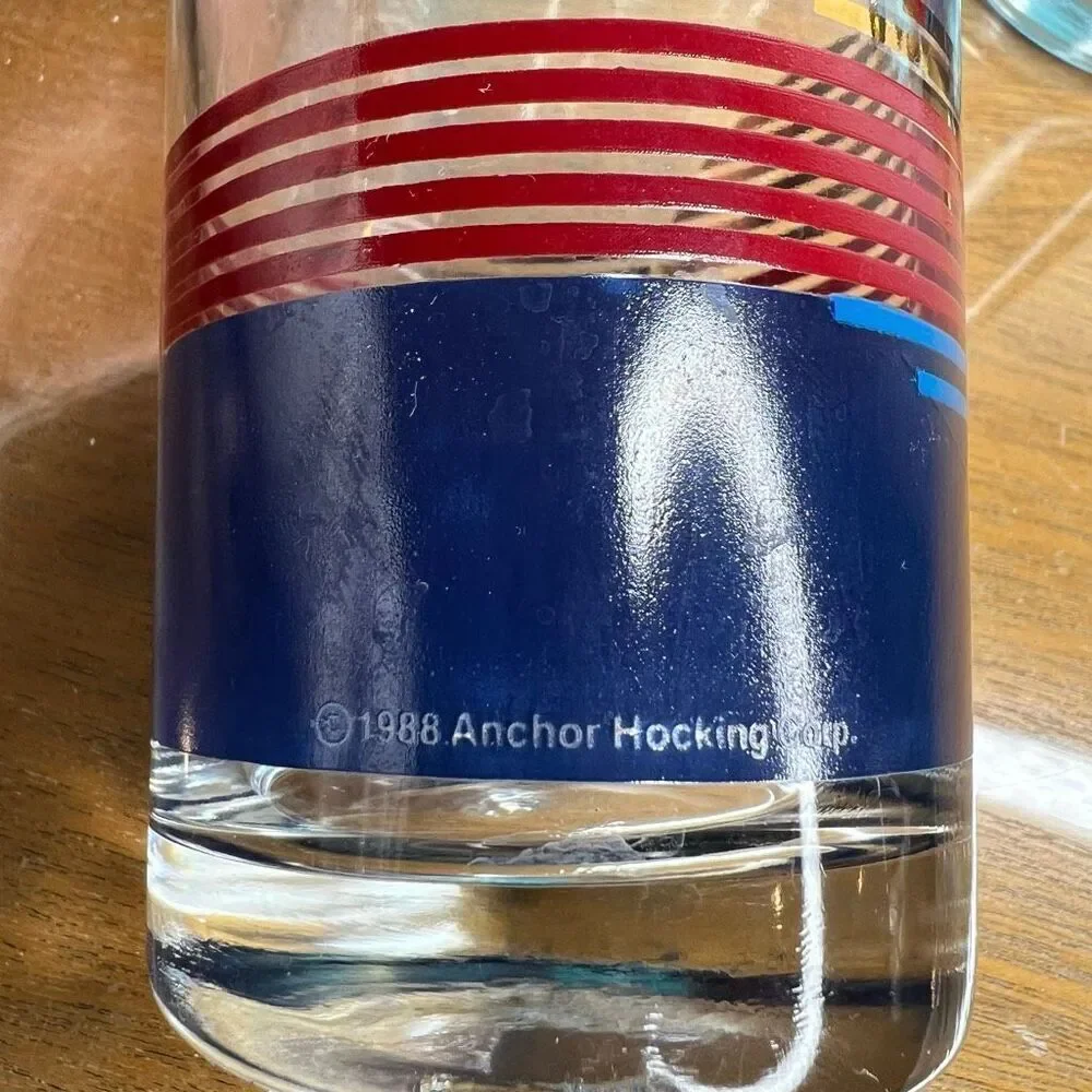 Anchor hocking  Vintage Mid-Century Modern Highball Glasses Set of 4 Retro Red B